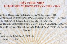 Giấy chứng nhận PCCC với các dự án, công trình xây dựng