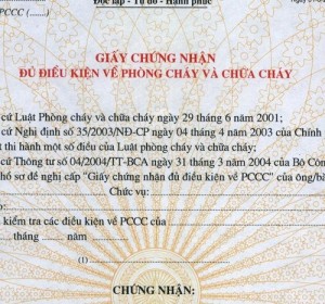 xin giấy phép phòng cháy chữa cháy ở đâu