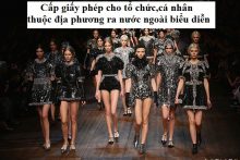 Cấp giấy phép biểu diễn ở nước ngoài