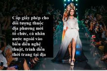Cấp giấy phép cho đối tượng thuộc địa phương mời tổ chức, cá nhân nước ngoài vào biểu diễn nghệ thuật, trình diễn thời trang tại địa phương