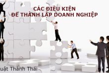 Các điều kiện để thành lập doanh nghiệp
