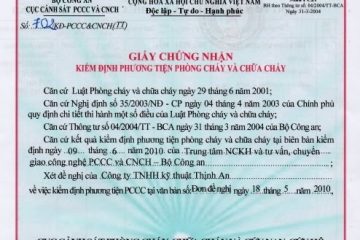 Cấp giấy phép vận chuyển chất, hàng nguy hiểm về cháy, nổ