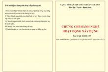 Chứng Chỉ Hành Nghề Hoạt Động Xây Dựng Của Cá Nhân