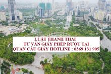 Quy trình xin cấp lại Giấy phép rượu tiêu dùng tại chỗ ở Quận Cầu Giấy như thế nào?