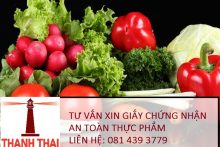 Làm Giấy chứng nhận An toàn thực phẩm tại Bộ Nông nghiệp 15 đến 30 ngày