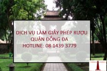 Thủ tục xin giấy phép bán rượu cho nhà hàng, khách sạn, quán bar tại quận Đống Đa