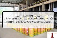 Dịch vụ làm Giấy phép nhập khẩu tiền chất công nghiệp tại Tư vấn Luật L&K