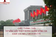 Thủ tục xin Giấy phép rượu tiêu dùng tại chỗ quận Ba Đình như thế nào?