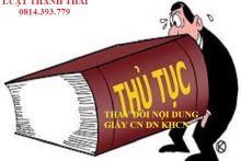 Thủ tục thay đổi nội dung giấy chứng nhận doanh nghiệp khoa học công nghệ