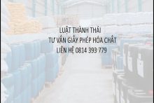 Thủ tục cấp lại giấy phép sản xuất hóa chất Bảng 1
