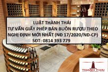 Thủ tục xin cấp Giấy phép bán buôn rượu theo mẫu mới nhất (Nghị định 17/2020/NĐ-CP)