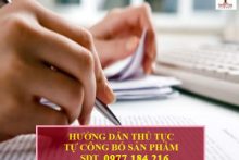 Mẫu bản tự công bố sản phẩm