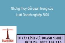 Một số điểm mới của Luật doanh nghiệp năm 2020