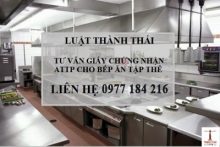Giấy chứng nhận cơ sở đủ điều kiện ATTP cho bếp ăn tập thể